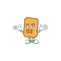 Biscuit mascot cartoon design with quiet finger gesture