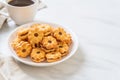 biscuit with pineapple jam Royalty Free Stock Photo