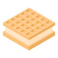 Biscuit sandwich icon, isometric style