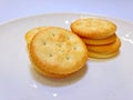 Biscuit Sandwich with Peanut Butter Royalty Free Stock Photo
