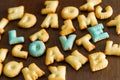 biscuit text Royalty Free Stock Photo