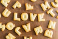 biscuit text Royalty Free Stock Photo