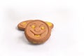 smiley Biscuit in white baground Royalty Free Stock Photo