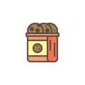 Biscuits chips filled outline icon