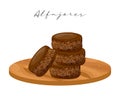 Biscuits in chocolate Alfajores, dessert, Latin American cuisine, Argentinean national cuisine. Food illustration vector