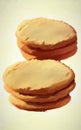 Biscuits or cookies - digial art Royalty Free Stock Photo