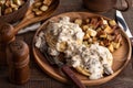 Biscuits and Creamy Sausage Gravy Royalty Free Stock Photo