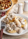 Biscuits and Creamy Sausage Gravy Royalty Free Stock Photo