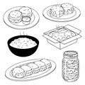 Biscuits and Gravy Vector. Biscuits and Gravy Vector bundle. Biscuits and Gravy vector, Royalty Free Stock Photo