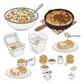 Biscuits and Gravy Vector. Biscuits andGravy Vector bundle. Biscuits and Gravy vector Royalty Free Stock Photo