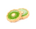 Biscuits with kiwi jam. Royalty Free Stock Photo