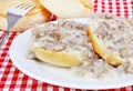 Biscuits, sausage and gravy Royalty Free Stock Photo