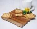 Biscuits served with coffee, perfect for relaxing.