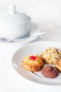 Biscuits and a sugar bowl breakfast Royalty Free Stock Photo