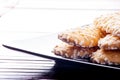 Biscuits with sugar grains Royalty Free Stock Photo