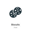 Biscuits vector icon on white background. Flat vector biscuits icon symbol sign from modern food collection for mobile concept and