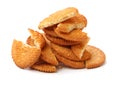 Biscuits with whole-wheat flour. Crunchy, grains Royalty Free Stock Photo