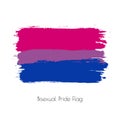 Bisexual lgbt vector watercolor flag