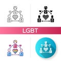 Bisexual life icon Royalty Free Stock Photo