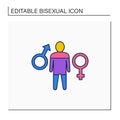 Bisexual line icon