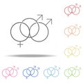 bisexual sign icon. Elements of web in multi colored icons. Simple icon for websites, web design, mobile app, info graphics