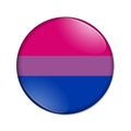 Bisexual striped flag badge button