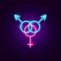 Bisexual Two Men Woman Neon Sign