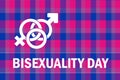 Bisexuality day symbol and flag colours background Royalty Free Stock Photo