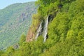 The overlook of Bisheh waterfall , Zagros forests of Lorestan , Iran Royalty Free Stock Photo