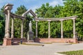 BISHKEK, KYRGYZSTAN - MAY 28, 2017: Kurmanzhan Datka Statue in Bishkek, capital of Kyrgyzsta Royalty Free Stock Photo