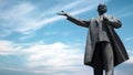 Vladimir Lenin Statue in Bishkek city, Kyrgyzstan Royalty Free Stock Photo