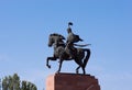 Bishkek, Kyrgyzstan - 10.10.2022: Monument for Manas Baatyr on Ala-Too square