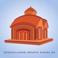 Bishnupur Jor Bangla Mandir vector image