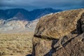 BISHOP, CALIFORNIA, UNITED STATES - Dec 21, 2020: Chidago Canyon Petroglyphs