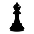 Bishop chess piece silhouette Royalty Free Stock Photo