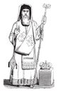 Bishop, Ecclesiastical costume Greece, vintage engraving