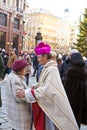 Bishop Franz Scharl at a churchly event for the unborn child