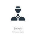 Bishop icon vector. Trendy flat bishop icon from professions & jobs collection isolated on white background. Vector illustration