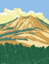 Bishop Peak in San Luis Obispo California WPA Poster Art