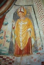 Bishop's painting, Abbey Church of Sesto Calende, Lombardy, Ital Royalty Free Stock Photo