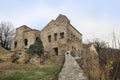 The mortuary chapel and the bishop`s palace in Nekresi monastery, Georgia