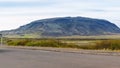 Biskupstungnabraut road near Kerid lake in Iceland Royalty Free Stock Photo