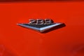 Mustang car 289 cubic inch engine size logo