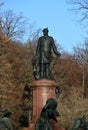 Bismarck Statue in the Park Big Tiergarten in Winter, Berlin