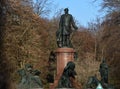 Bismarck Statue in the Park Big Tiergarten in Winter, Berlin