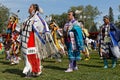 Women dancers during entry of the 49th annual United Tribes Pow Wow