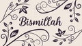 Bismillah calligraphy, Islamic art and religious script vector design Generative AI Royalty Free Stock Photo