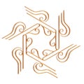 Bismillah (In the name of God) Arabic golden text on isolated white