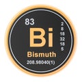 Bismuth Bi chemical element. 3D rendering Royalty Free Stock Photo