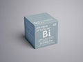 Bismuth. Bishmuthum. Post-transition metals. Chemical Element of Mendeleev\'s Periodic Table. 3D illustration Royalty Free Stock Photo